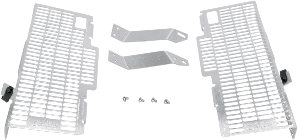 Devol Radiator Guards - Brushed Aluminum - Honda 0101-1301 - Main Product View