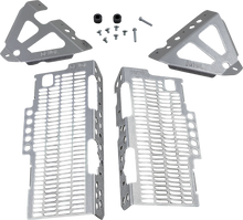 Load image into Gallery viewer, Devol Radiator Guards - Brushed Aluminum - Honda 0101-1303 - Main Product View