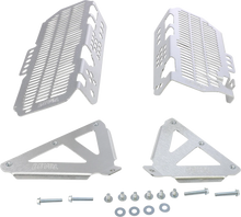 Load image into Gallery viewer, Devol Radiator Guards - Brushed Aluminum - Kawasaki 0101-2511 - Main Product View