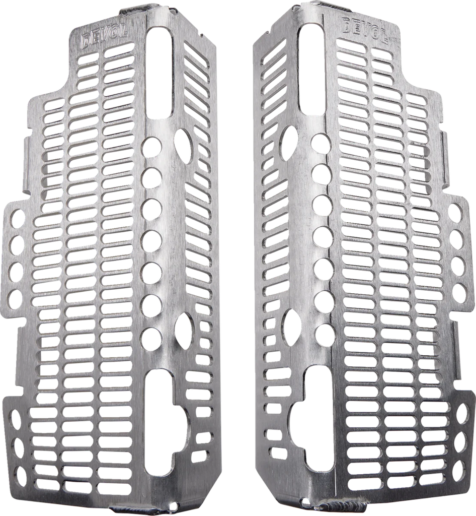 Devol Radiator Guards - Brushed Aluminum - Suzuki 0101-4301 - Main Product View
