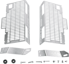 Load image into Gallery viewer, Devol Radiator Guards - Brushed Aluminum - Yamaha 0101-5504 - Side View