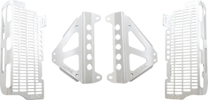 Devol Radiator Guards - Brushed Aluminum - Yamaha 0101-5507 - Main Product View