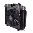 Load image into Gallery viewer, Dewitts Radiator Radiator w/Fans 55-57 Chevy Auto Trans Black 32-4239013A