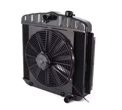 Dewitts Radiator Radiator w/Fans 55-57 Chevy Auto Trans Black 32-4239013A