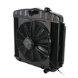 Load image into Gallery viewer, Dewitts Radiator Radiator w/Fans 55-57 Chevy LS Auto Trans Blk 32-6239013A