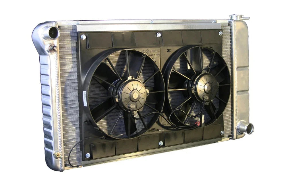 Dewitts Radiator Radiator w/Fans Chevelle 68-72 Manual Trans Raw 32-4139003M