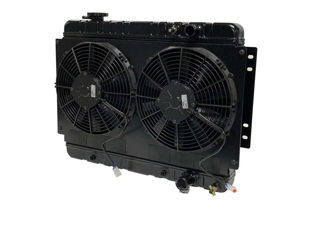 Dewitts Radiator Radiator w/fans Chevelle 64-67 LS Man Trans Blk 32-6239002A