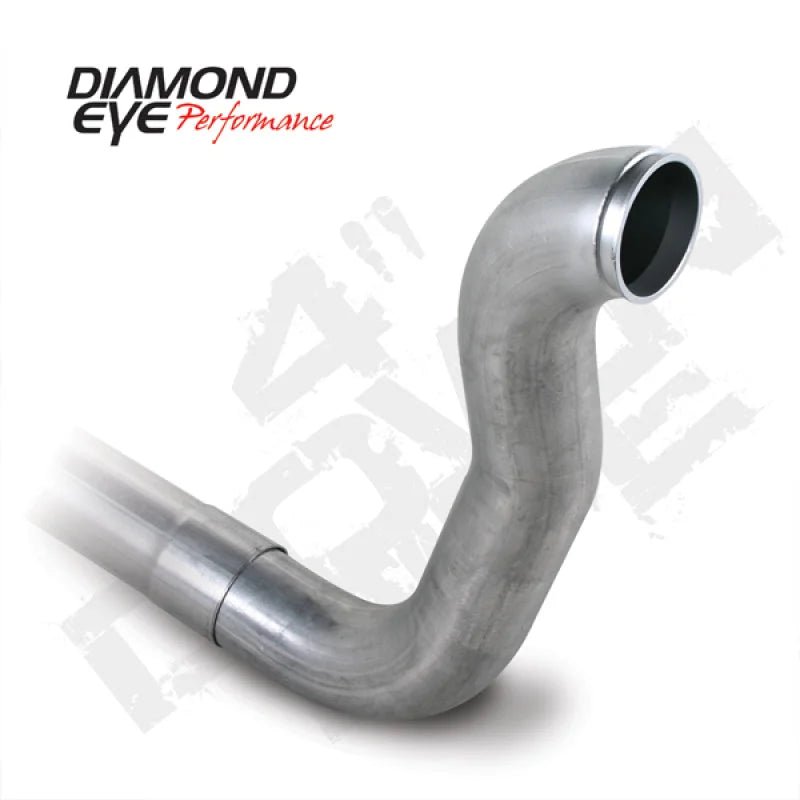 Diamond Eye DWNP 4in TB SGL W/ HX40 FLANGE AL DODGE 5.9L 2500/3500 89-93 2X4 ONLY - Side View