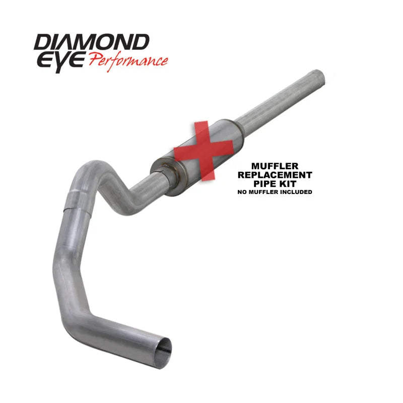 Diamond Eye KIT 4in CB MFLR RPLCMENT PIPE SGL AL: 2004.5-2007.5 DODGE CUMMINS 600 - Main Product View