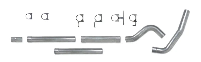 Diamond Eye KIT 4in CB MFLR RPLCMENT PIPE SGL AL: 94-97 FORD 7.3L F250/F350 PWRSTROKE - Side View