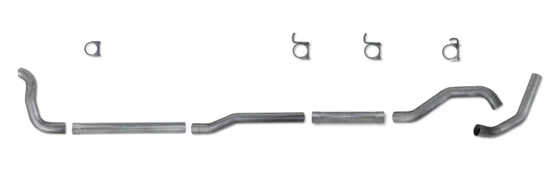 Diamond Eye KIT 4in TB MFLR RPLCMENT PIPE SGL AL: 2-WHEEL DRIVE ONLY 89-93 DODGE CUMMINS 5.9L - Back View