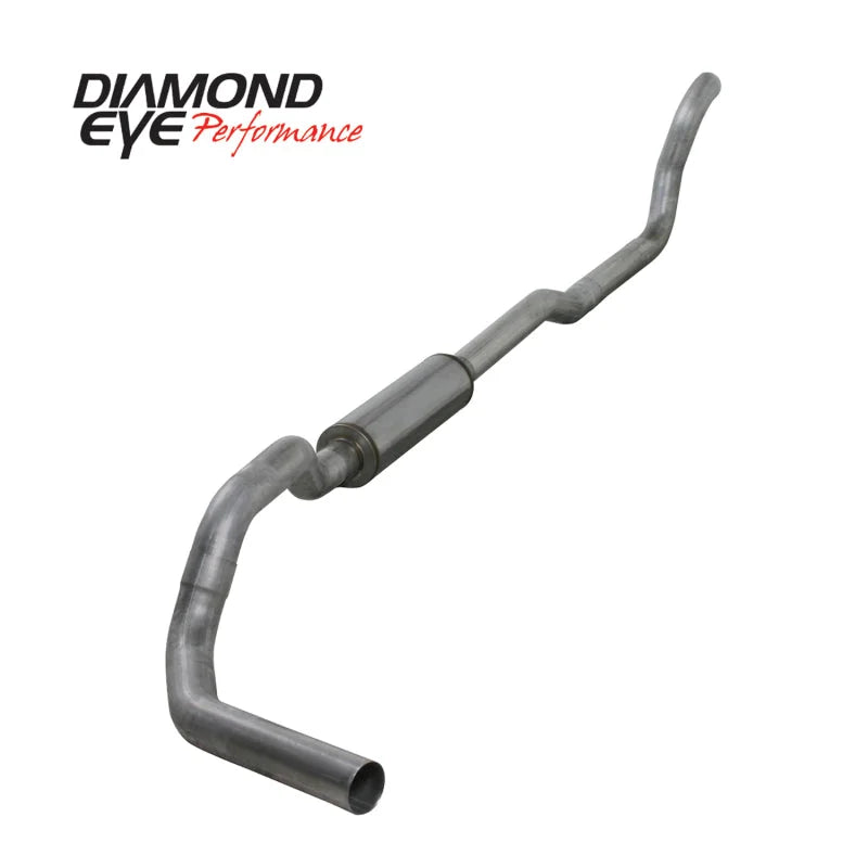 Diamond Eye KIT 4in TB MFLR RPLCMENT PIPE SGL AL: 2-WHEEL DRIVE ONLY 89-93 DODGE CUMMINS 5.9L - Installation View