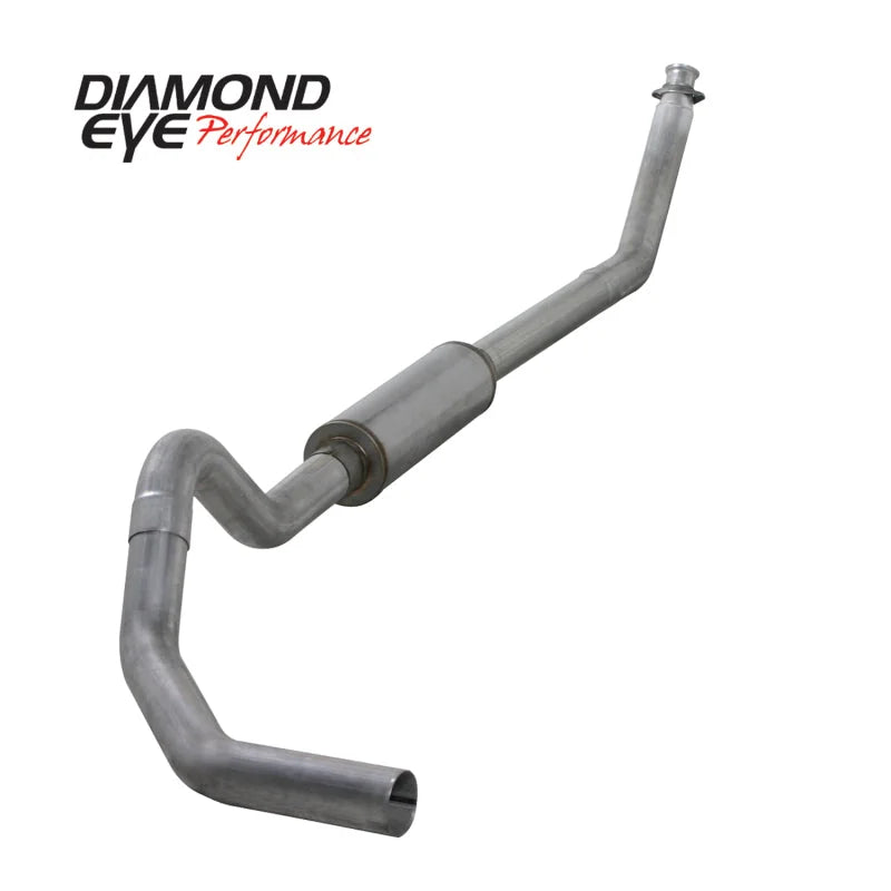 Diamond Eye KIT 4in TB MFLR RPLCMENT PIPE SGL AL: 98.5 - 02 DODGE CUMMINS 5.9L - Installation View