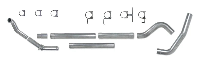 Diamond Eye KIT 4in TB MFLR RPLCMENT PIPE SGL SS 94-97 7 3L F250/F350 PWRSTROKE NFS W CARB EQIV STDS - Side View