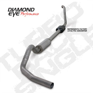 Diamond Eye KIT 4in TB SGL SS: 94-97 FORD 7.3L F250/F350 PWRSTROKE NFS W/ CARB EQUIV STDS - Main Product View