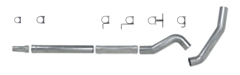 Diamond Eye KIT 5in CB MFLR RPLCMENT PIPE SGL AL: 03-07 FORD 6.0L F250/F350 - Side View