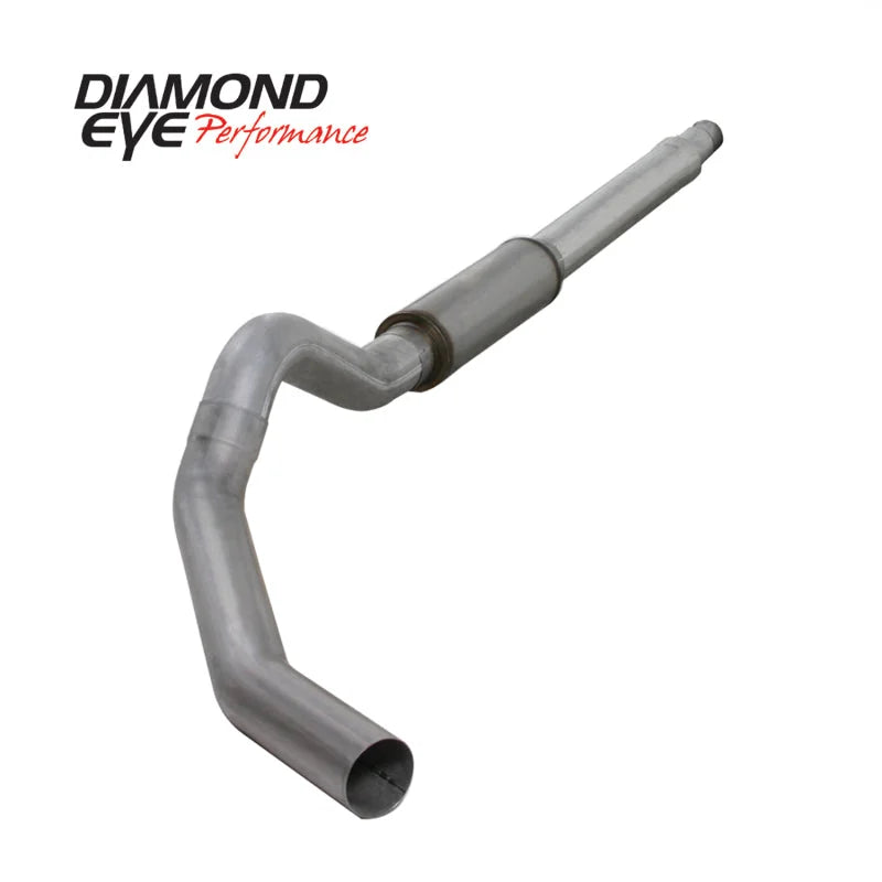 Diamond Eye KIT 5in CB MFLR RPLCMENT PIPE SGL AL: 03-07 FORD 6.0L F250/F350 - Installation View