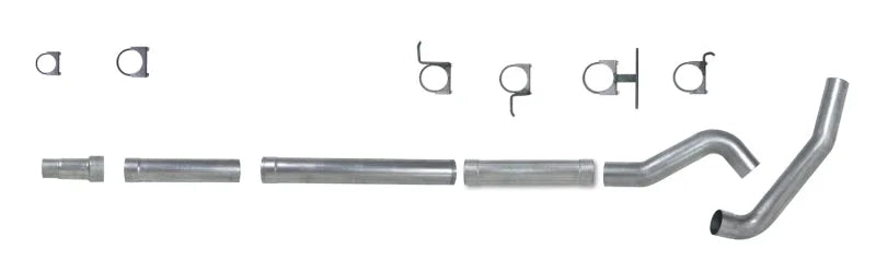 Diamond Eye KIT 5in CB MFLR RPLCMENT PIPE SGL AL: 94-97 FORD 7.3L F250/F350 PWRSTROKE - Side View