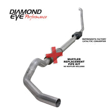 Load image into Gallery viewer, Diamond Eye KIT 5in TB MFLR RPLCMENT PIPE SGL ALUM 94-97 5 7 3L F250/F350 PWRSTROKE NFS W CARB STDS - Side View