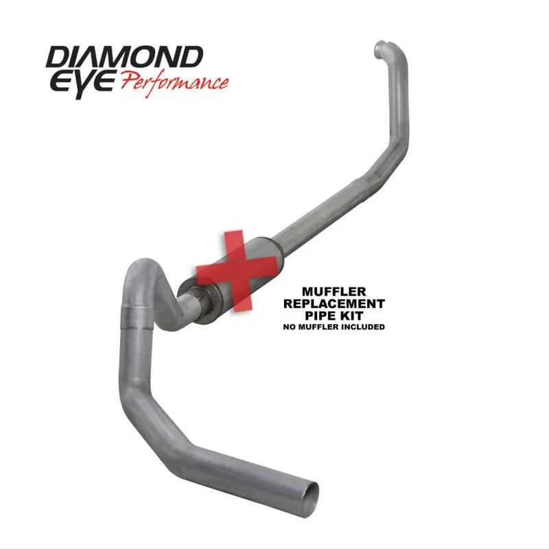 Diamond Eye Performance 4in Al Turboback Single Exhaust fits 2000-2003 Ford E-Series VAN 7.3L POWERSTROKE
