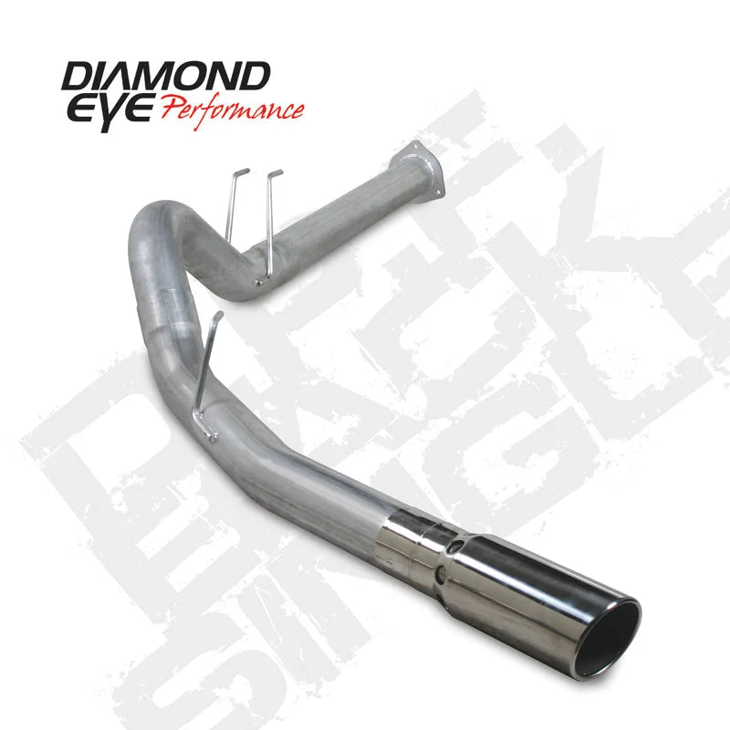 Diamond Eye Performance KIT 4in DPF Back SGL AL fits 2011-2014 Ford F-250 Super Duty / F-350 Super Duty - Side View