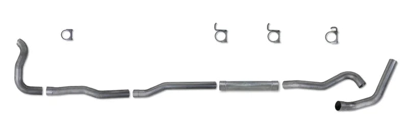 Diamond Eye Performance Kit 4in Turbo-Back Muffler Replacement Pipe Single Aluminum fits 1989-1993 Dodge W250 / W350 - Det...