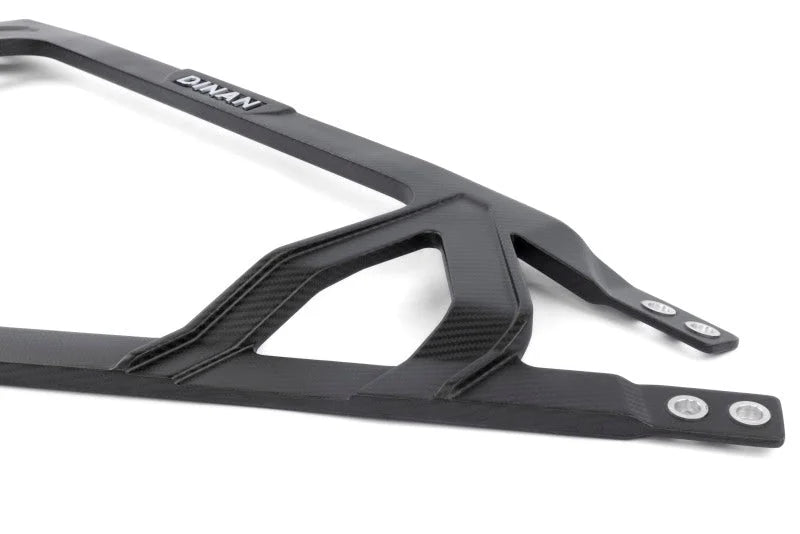 Dinan Matte Carbon Fiber Strut Tower Brace - Side View