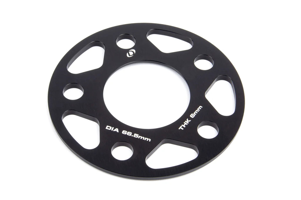 Dinan Spacers; 5x112 - 66.5mm CB - 6mm Thick D210-2024 fits 2014-2026 BMW / Mini / Toyota - Side View