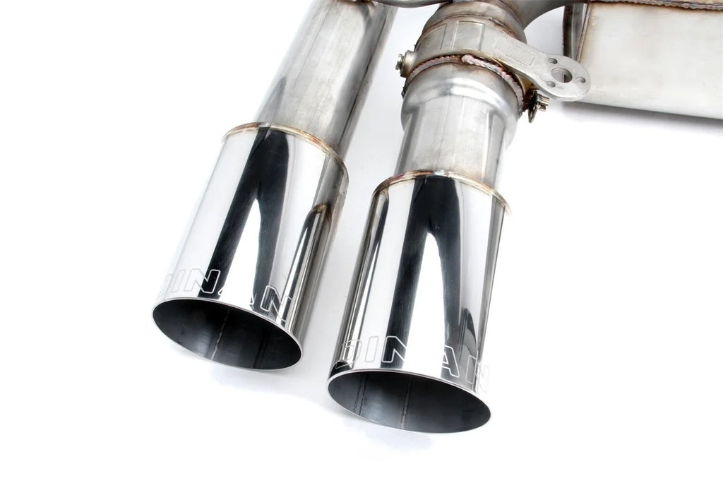 Dinan Stainless Steel - Polished Tip - w/ M-Technic Bumper D660-3946 fits 1997-2003 BMW 540i - Side View