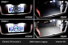 Load image into Gallery viewer, Diode Dynamics 05-09 Subaru Legacy Interior LED Kit Cool White Stage 2 - Side View