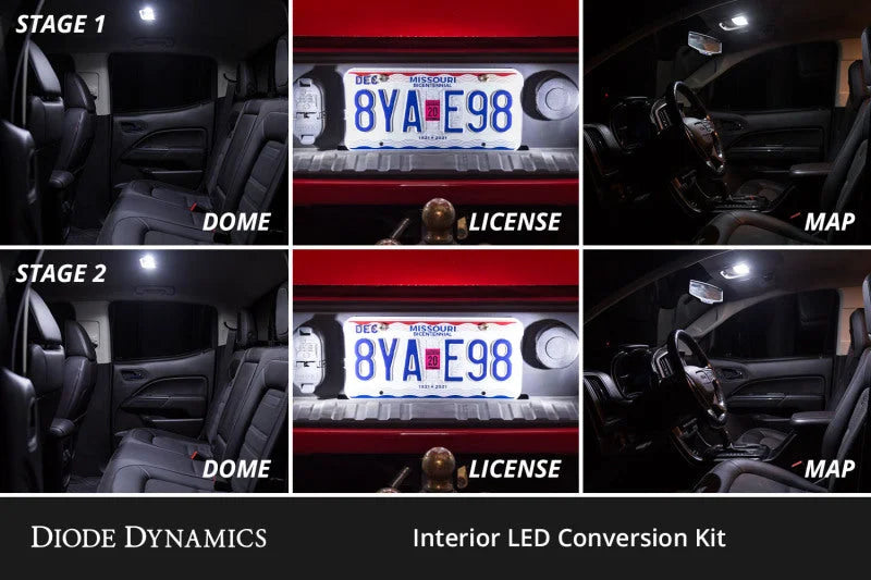 Diode Dynamics 05-21 Nissan Frontier Interior LED Kit Cool White Stage 2 - Side View