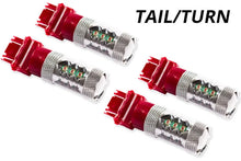 Load image into Gallery viewer, Diode Dynamics 07-13 GMC Sierra 1500 Rear Turn/Tail Light LED 3157 Bulb XP80 LED - Red Set of 4 - Installation View