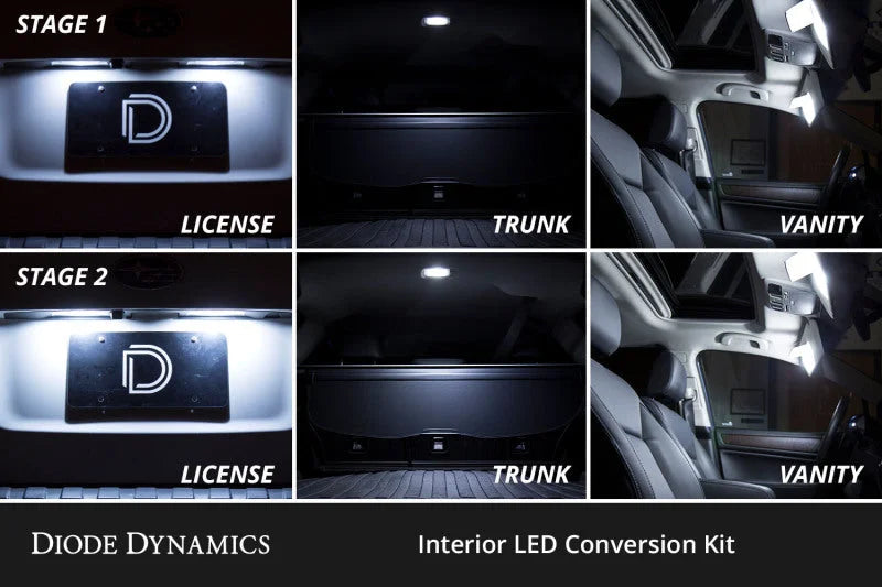 Diode Dynamics 09-12 Chevrolet Traverse Interior LED Kit Cool White Stage 2 - Side View