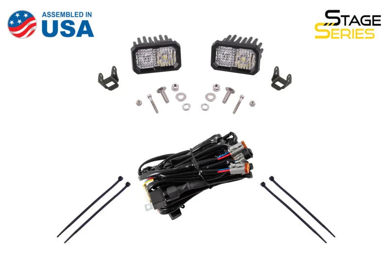 Diode Dynamics 10-21 Toyota 4Runner Stage Series 2in LED Ditch Light Kit - Sport Yellow Combo - Additional View 6