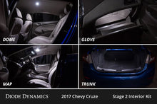 Load image into Gallery viewer, Diode Dynamics 11-15 Chevrolet Cruze Interior LED Kit Cool White Stage 2 - Installation View