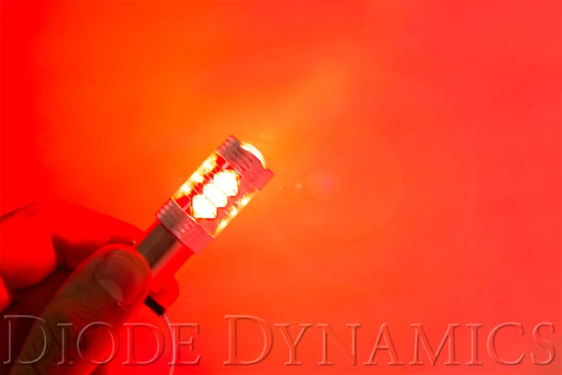 Diode Dynamics 1156 LED Bulb HP11 LED - Red (Pair) - Side View