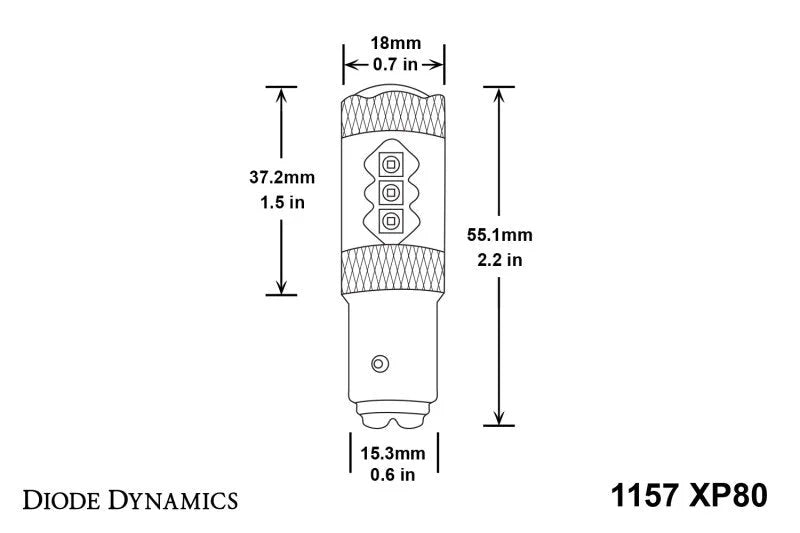Diode Dynamics 1157 LED Bulb XP80 LED - Amber (Single) - Installation View