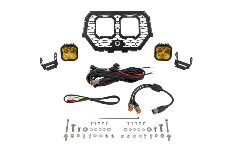 Diode Dynamics 14-18 Polaris RZR XP Stage Series LED Grille Kit - Sport Yellow Combo - Main Product View