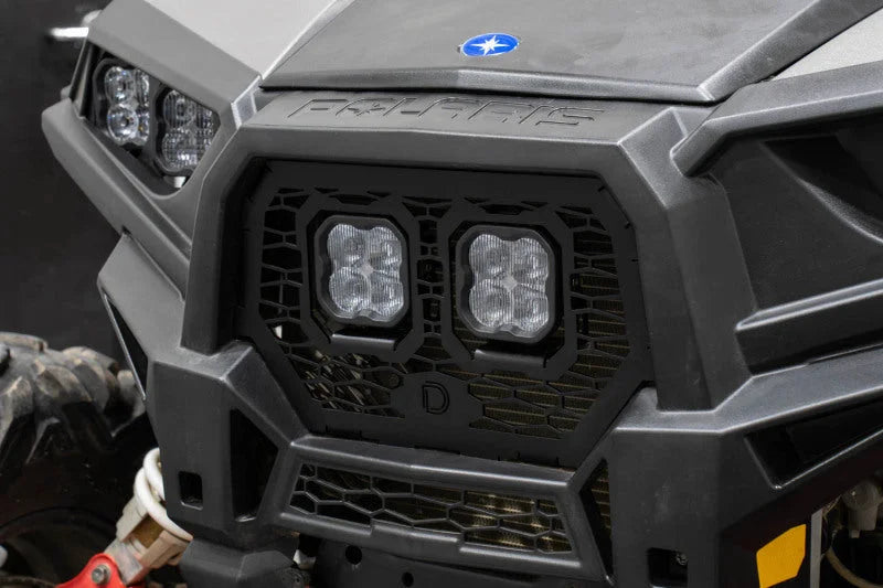 Diode Dynamics 14-18 Polaris RZR XP Stage Series LED Grille Kit - Sport Yellow Fog - Side View