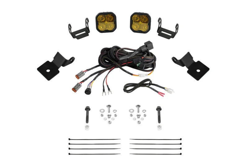 Diode Dynamics 14-18 Polaris RZR XP Stage Series SS3 A-Pillar Pod Kit - Pro Yellow Combo - Main Product View