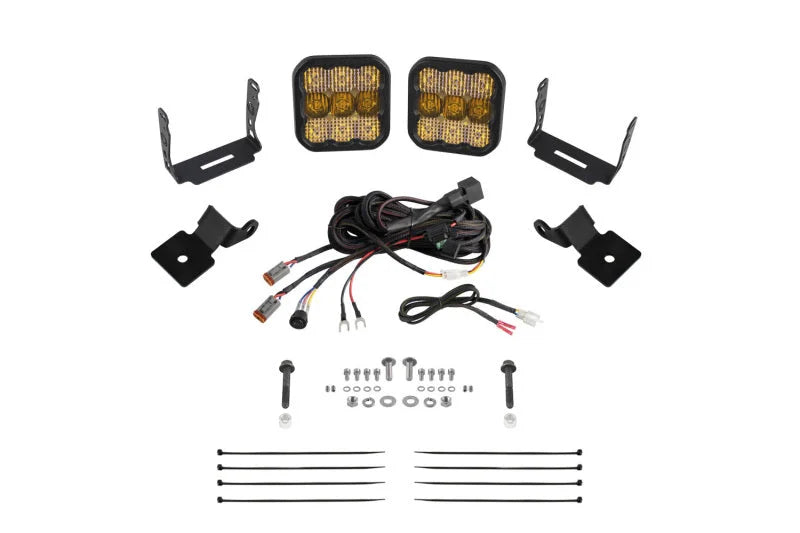 Diode Dynamics 14-18 Polaris RZR XP Stage Series SS5 A-Pillar Pod Kit - Pro Yellow Combo - Main Product View