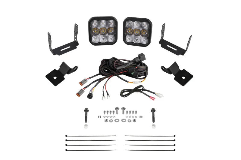 Diode Dynamics 14-18 Polaris RZR XP Stage Series SS5 A-Pillar Pod Kit - Sport White Combo - Main Product View