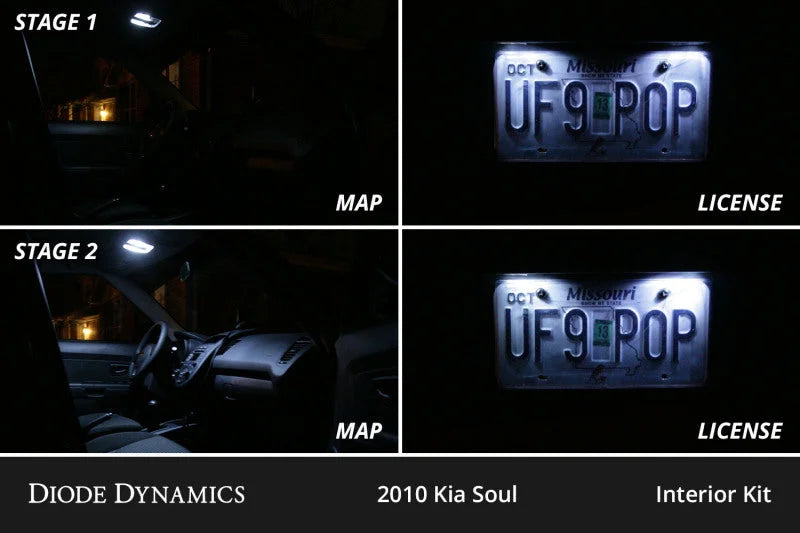 Diode Dynamics 14-19 Kia Soul Interior LED Kit Cool White Stage 2 - Side View