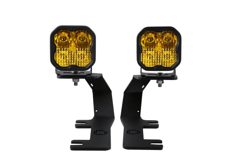Diode Dynamics 14-19 Silverado/Sierra SS3 LED Ditch Light Kit - Yellow Pro Combo - Main Product View