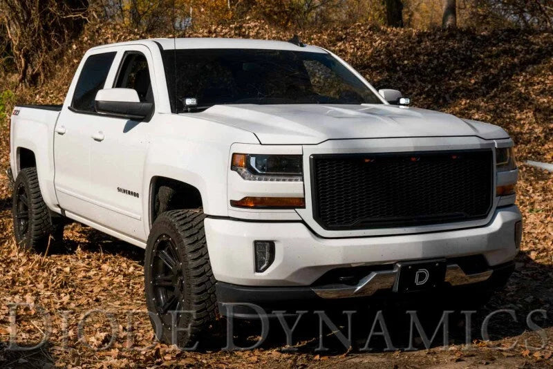 Diode Dynamics 14-19 Silverado/Sierra SSC2 LED Ditch Light Kit - Yellow Pro Combo - Additional View 9