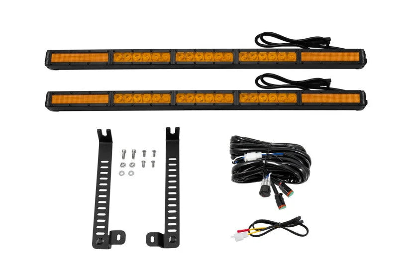 Diode Dynamics 14-19 Toyota 4Runner SS30 Dual Stealth Lightbar Kit - Amber Combo - Main Product View