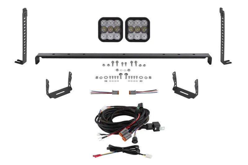 Diode Dynamics 14-23 Toyota 4Runner SS5 Stealth Grille LED 2-Pod Kit Sport - White Combo - Main Product View