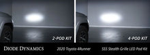 Load image into Gallery viewer, Diode Dynamics 14-23 Toyota 4Runner SS5 Stealth Grille LED 4-Pod Kit - Pro White Driving - Side View