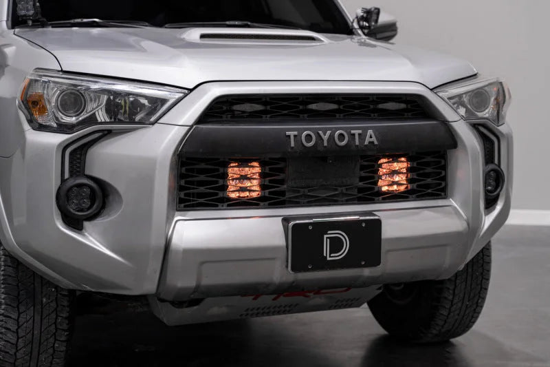 Diode Dynamics 14-23 Toyota 4Runner SS5 Stealth Grille LED 4-Pod Kit - Yellow Pro Driving - Additional View 9