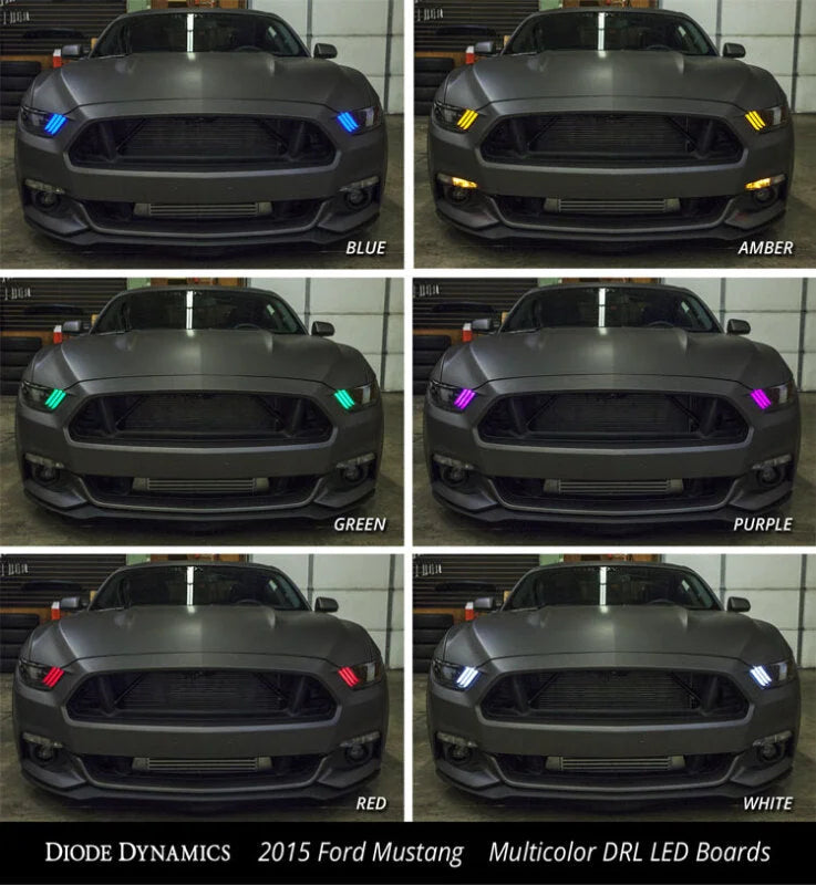 Diode Dynamics 15-17 Ford Mustang RGBW DRL LED Boards - Main Product View